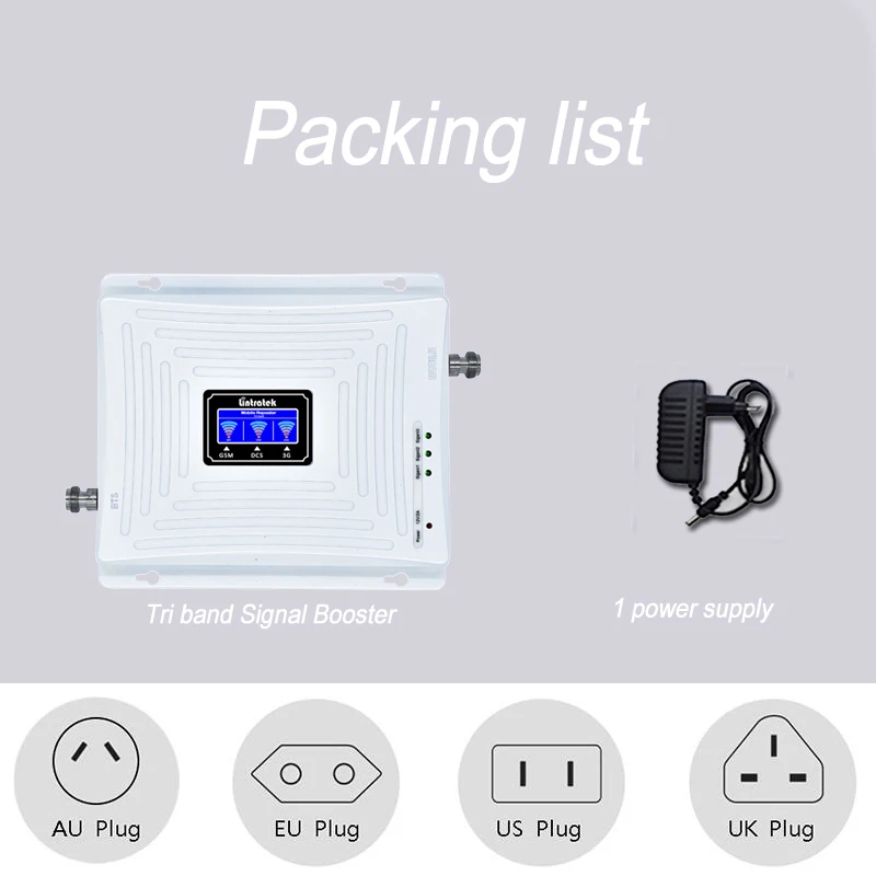 Cellular Signal Booster 2G GSM 900 3G 2100 LTE 1800 Tri Band UMTS Repeater Mobile Phone 4G Amplifier for Home Office Use
Cellular Signal Booster 2G GSM 900 3G 2100 LTE 1800 Tri Band UMTS Repeater Mobile Phone 4G Amplifier for Home Office Use