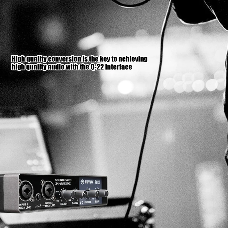 Q-22 Sound Card Professional HiFi AD and DA Converters with A Resolution of 24 Bits / 192Khz Sound Card for Pc
Q-22 Sound Card Professional HiFi AD and DA Converters with A Resolution of 24 Bits / 192Khz Sound Card for Pc