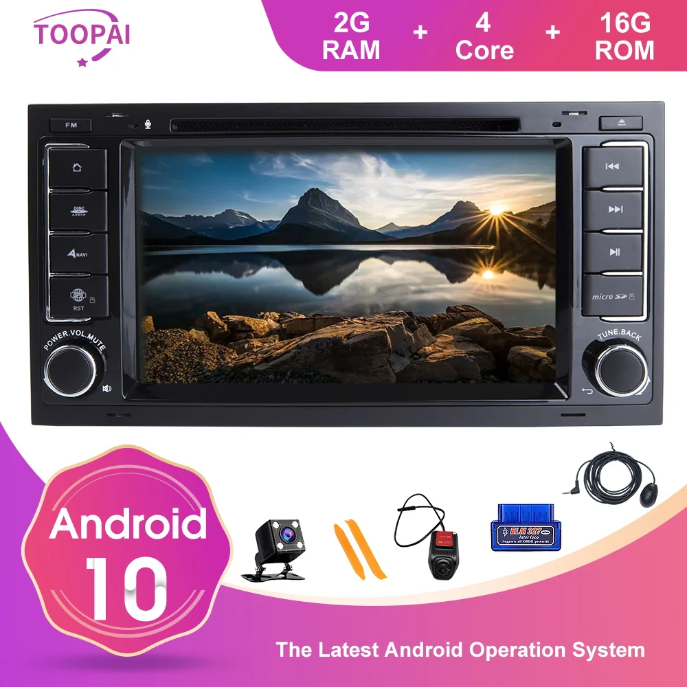 Мультимедийный плеер TOOPAI для VW Volkswagen Touareg Transporter T5 мультифургон на платформе Android