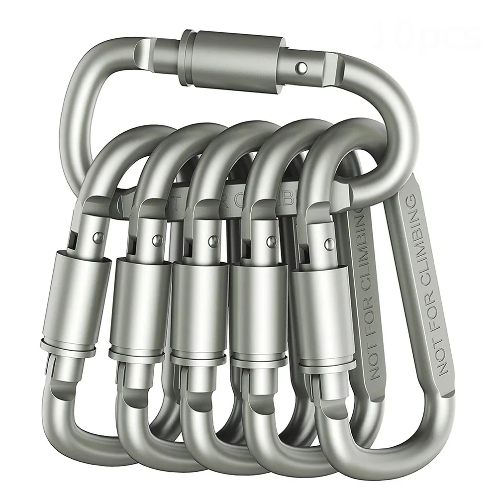 10pcs EDC Backpack Carabiner Keychain Aluminum Alloy Outdoor Camping Hiking D-ring Snap Clip Lock Buckle Hook Climbing Tools
10pcs EDC Backpack Carabiner Keychain Aluminum Alloy Outdoor Camping Hiking D-ring Snap Clip Lock Buckle Hook Climbing Tools
