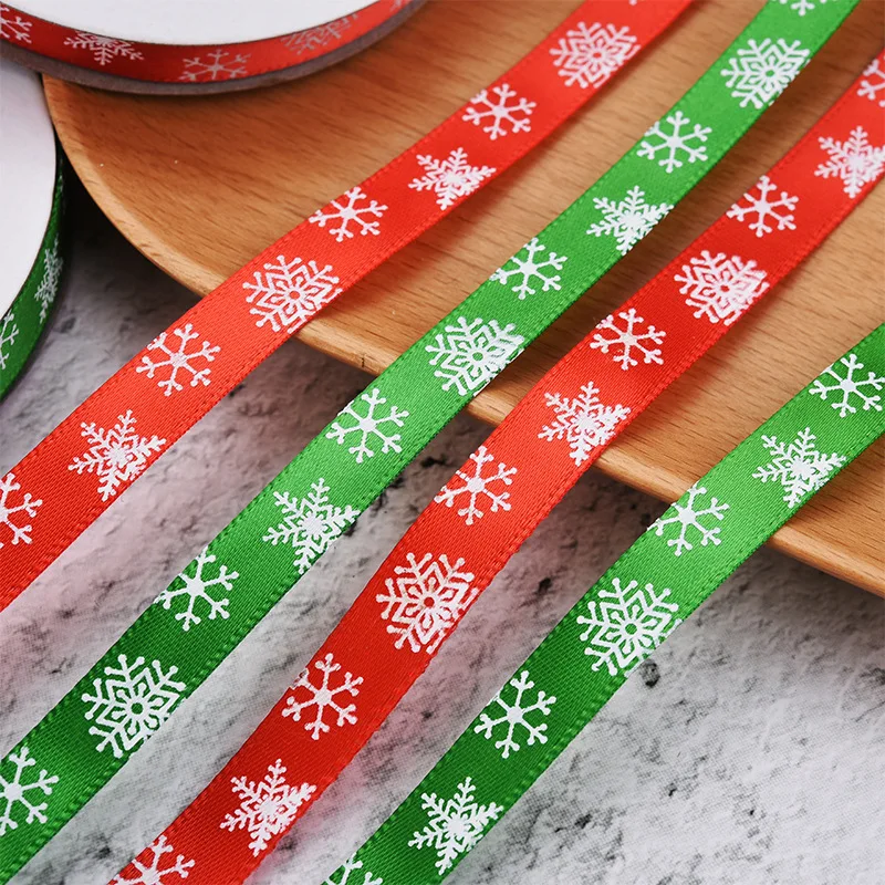 25 Yard 3/8'' Snowflakes Pattern Ribbon Red Green Grosgrain Satin Ribbon Belt Christmas New Year Gift Wrap Ribbons DIY Crafts
25 Yard 3/8'' Snowflakes Pattern Ribbon Red Green Grosgrain Satin Ribbon Belt Christmas New Year Gift Wrap Ribbons DIY Crafts