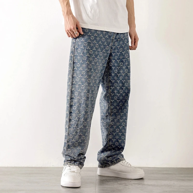 American Jacquard Jeans Men Autumn Summer Thin Street Ruffian Handsome Loose Leg Pants Straight Tube Drop Mop Pants
American Jacquard Jeans Men Autumn Summer Thin Street Ruffian Handsome Loose Leg Pants Straight Tube Drop Mop Pants