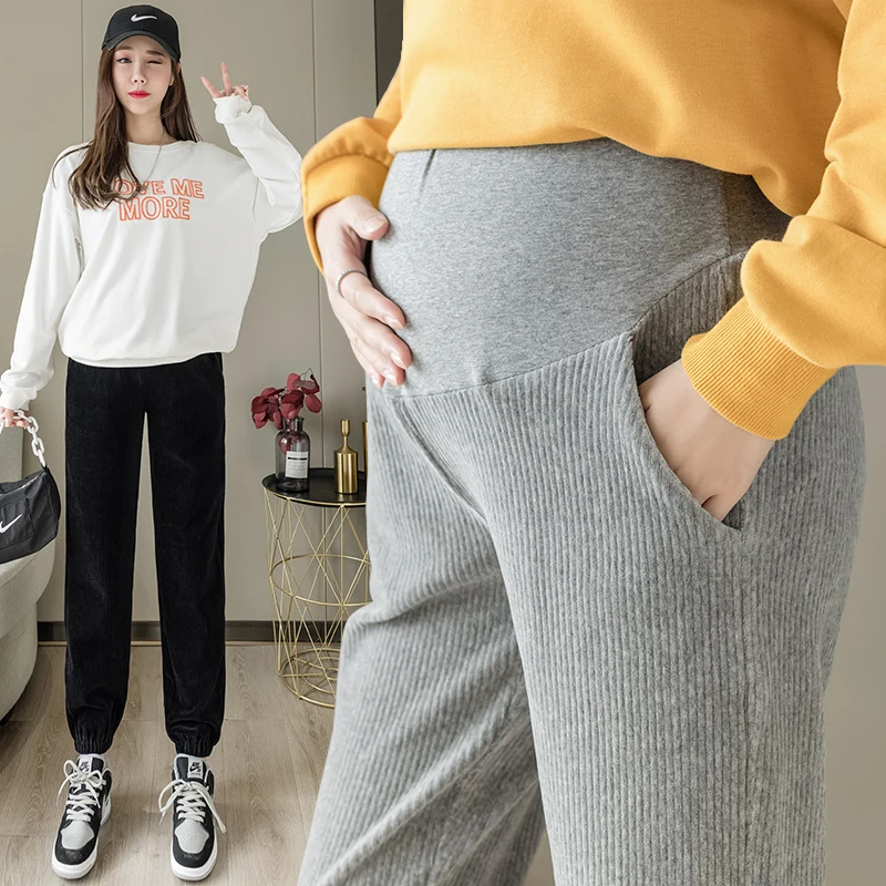 107# Spring Autumn Cotton Corduroy Maternity Pants Sport Casual Loose Straight Pants for Pregnant Women Pregnancy Belly Trousers
107# Spring Autumn Cotton Corduroy Maternity Pants Sport Casual Loose Straight Pants for Pregnant Women Pregnancy Belly Trousers