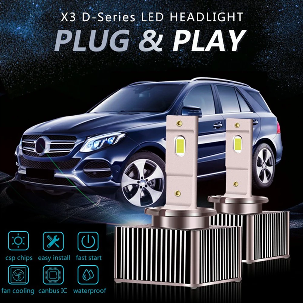 1Pair D1S D3S LED Headlight 70W 10000LM D2S D4S Car Light Super Bright 6000K White D2R D4R D5S D8S Car Light Bulb Aluminum Body
1Pair D1S D3S LED Headlight 70W 10000LM D2S D4S Car Light Super Bright 6000K White D2R D4R D5S D8S Car Light Bulb Aluminum Body