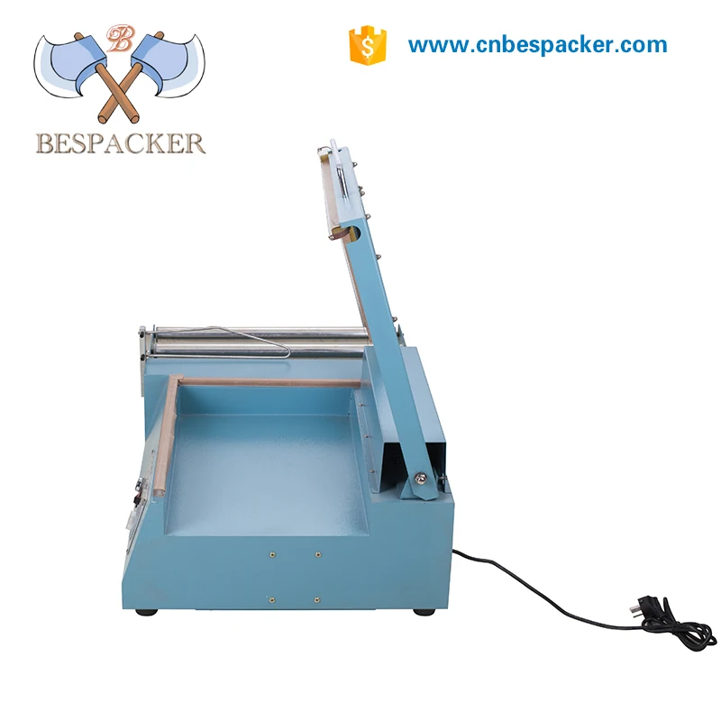 Bespacker FQL-380 manual L bar sealing and cutting machine connect with heat shrinkable packaging wrapping machine
Bespacker FQL-380 manual L bar sealing and cutting machine connect with heat shrinkable packaging wrapping machine