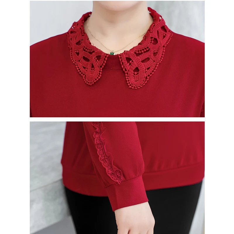 2020 Spring Autumn New Women's Blouse And Tops Plus Size 5XL Long Sleeve Lace Lapel Shirt Middle-aged Mother Elegant Blusa W1890
2020 Spring Autumn New Women's Blouse And Tops Plus Size 5XL Long Sleeve Lace Lapel Shirt Middle-aged Mother Elegant Blusa W1890