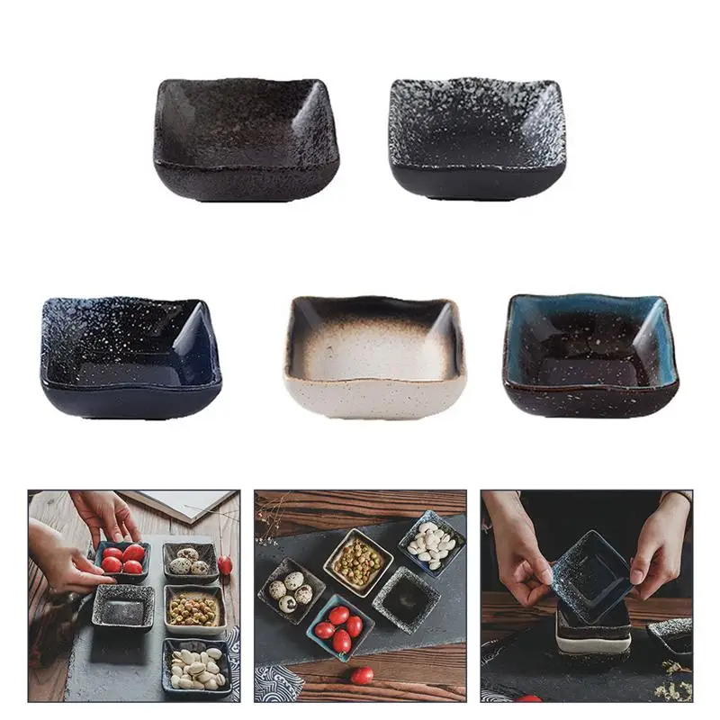 5pcs Sushi Plate Japanese Style Ceramic Square Wave Sauce Dish Snack Plate For Home Kitchen Sushi
5pcs Sushi Plate Japanese Style Ceramic Square Wave Sauce Dish Snack Plate For Home Kitchen Sushi