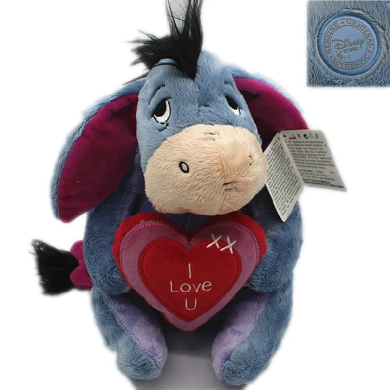 1 piece 25cm Original Eeyore Donkey plush soft doll Eeyore with I LOVE U heart toys Valentine's Day gift love
1 piece 25cm Original Eeyore Donkey plush soft doll Eeyore with I LOVE U heart toys Valentine's Day gift love