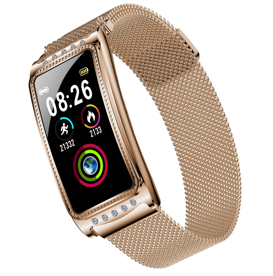 F28 Women Smart Bracelet IP68 Waterproof Sleep Monitoring Sports Color screen fitness tracker heart rate monitor PK S6 H8 watchs |
