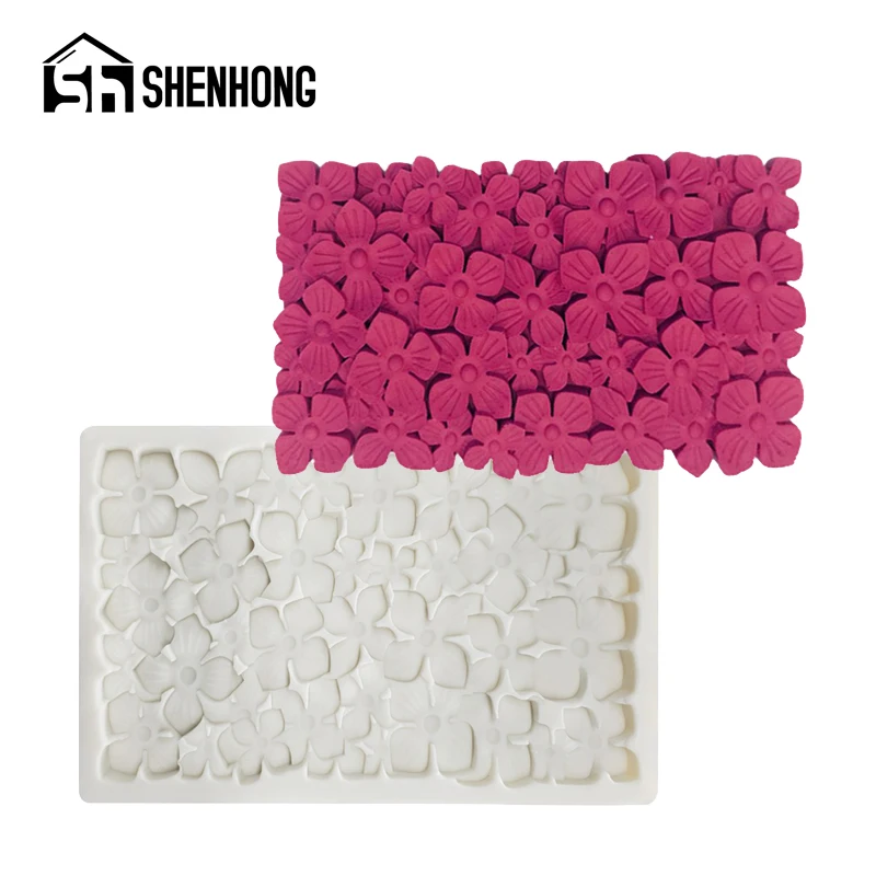 SHENHONG Milky Fondant Molds Hydrangea Flower Border Decorating Tools Silicone Cake Mold Gumpaste Dessert Baking Pan
SHENHONG Milky Fondant Molds Hydrangea Flower Border Decorating Tools Silicone Cake Mold Gumpaste Dessert Baking Pan