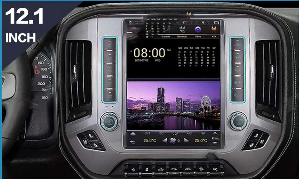 Автомагнитола Tesla с вертикальным экраном 2014 2015 2016 2017 для GMC Sierra 1500 1500HD 2500 2500HD 3500 GPS