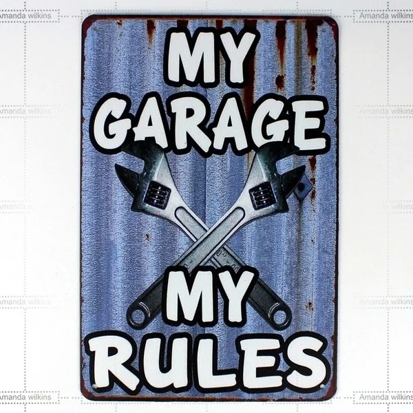Novelty Signmetal Tin Sign 20*30 cm my garage my rules stier Decor Bar Pub Home Vintage Retro Poster comic stier 
Novelty Signmetal Tin Sign 20*30 cm my garage my rules stier Decor Bar Pub Home Vintage Retro Poster comic stier