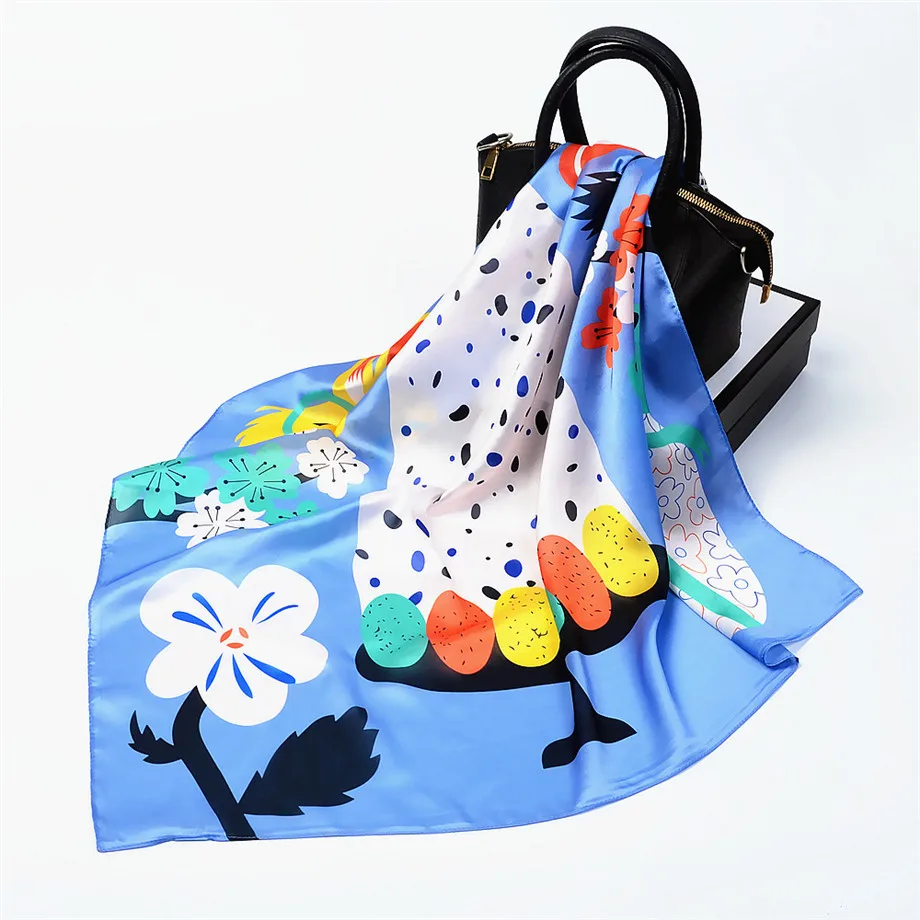 53cm Spring Silk Scarves For Women Summer Square Scarf Cartoon Egg Bandanna Kerchief Luxury Brand Neckerchief For Ladies
53cm Spring Silk Scarves For Women Summer Square Scarf Cartoon Egg Bandanna Kerchief Luxury Brand Neckerchief For Ladies