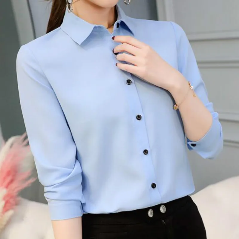 Shirts Women Work Wear Elegant Office Lady Ulzzang All-match Soft New Korean Style Spring Summer Long Sleeve Womens Trousers
Shirts Women Work Wear Elegant Office Lady Ulzzang All-match Soft New Korean Style Spring Summer Long Sleeve Womens Trousers