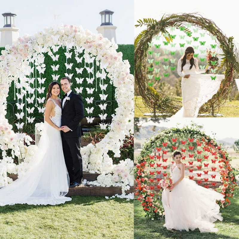Свадебная 3D Гирлянда бабочка 2 7 м декор для рукоделия бумажное ремесло свадебные