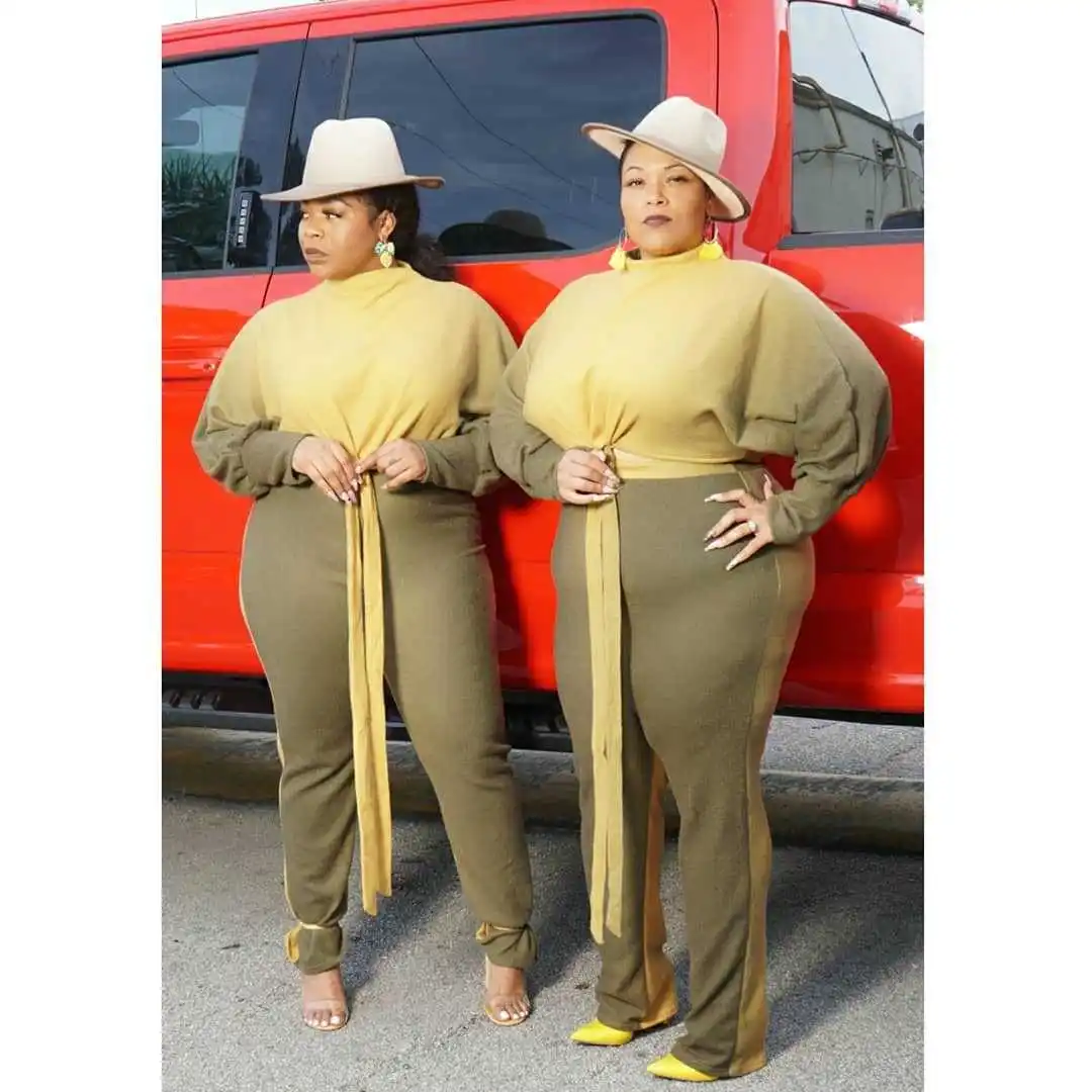 2020 Winter Women Gradient Color Printing Two Piece Sets Plus Size Female's Lace-Up T-shirts High Waist Skinny Pants Outfits
2020 Winter Women Gradient Color Printing Two Piece Sets Plus Size Female's Lace-Up T-shirts High Waist Skinny Pants Outfits