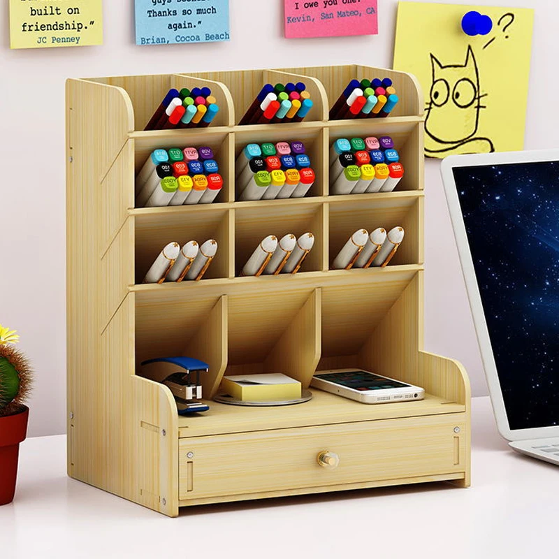 Wooden Desk Pen Holder Organizer Multi-Functional DIY Box Desktop Stationary Home Office Supply Desktop Storage Rack
Wooden Desk Pen Holder Organizer Multi-Functional DIY Box Desktop Stationary Home Office Supply Desktop Storage Rack