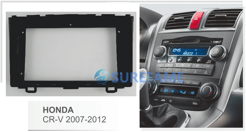 9 дюймов Автомобильная фасция Радио панель для Honda CRV CR V 2007 2012 Dash Kit установка Facia