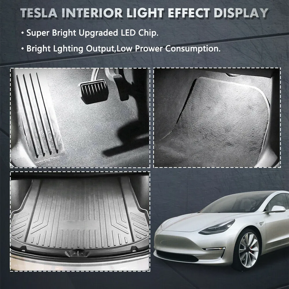 1.5W Car Interior Lights 12V 4Pcs ABS+Aluminum Alloy Accessories For Tesla Model 3 S X
1.5W Car Interior Lights 12V 4Pcs ABS+Aluminum Alloy Accessories For Tesla Model 3 S X