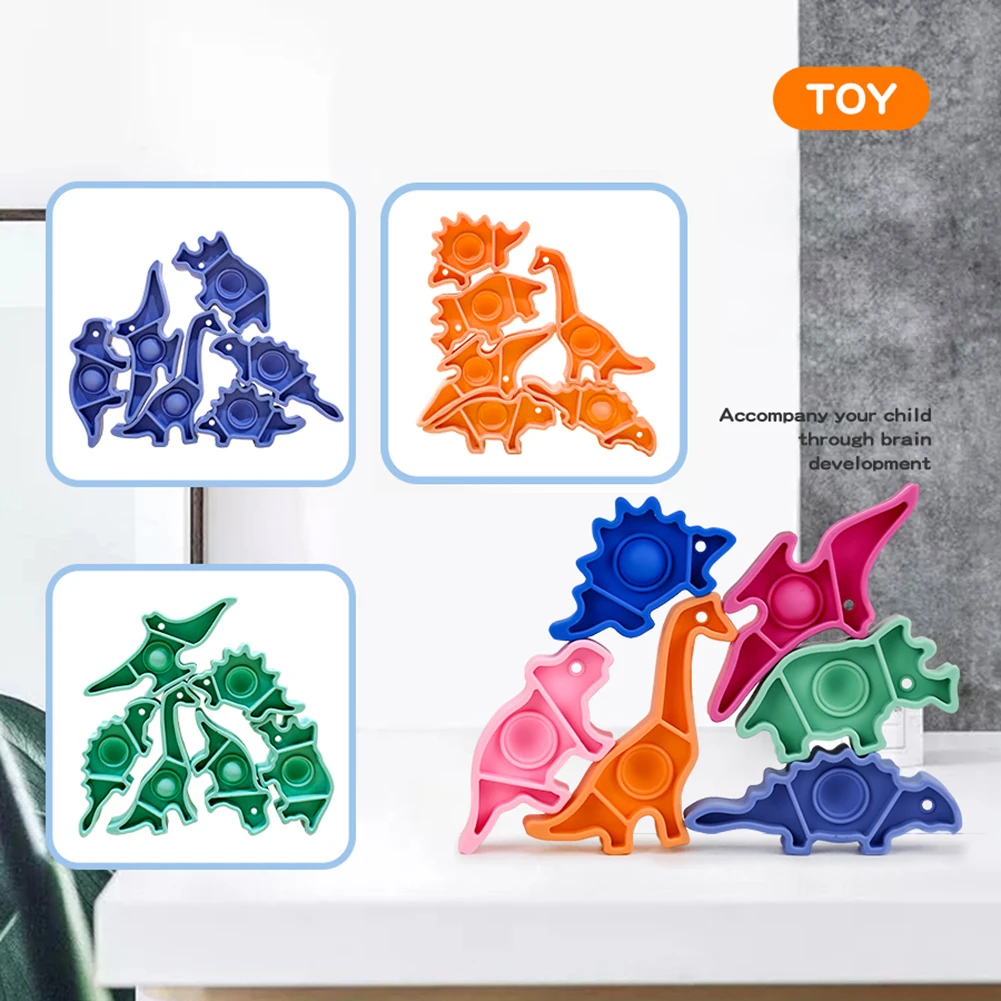 Children Silicone Dinosaur Balance Blocks Push Bubble Stacking Building Blocks Baby Brain Developmental Stacking High Puzzle Toy
Children Silicone Dinosaur Balance Blocks Push Bubble Stacking Building Blocks Baby Brain Developmental Stacking High Puzzle Toy