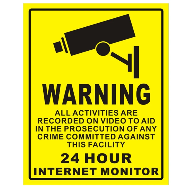 1Pc Waterproof Sunscreen PVC Home CCTV Video Surveillance Security Camera Alarm Sticker Warning Decal Signs A
1Pc Waterproof Sunscreen PVC Home CCTV Video Surveillance Security Camera Alarm Sticker Warning Decal Signs A