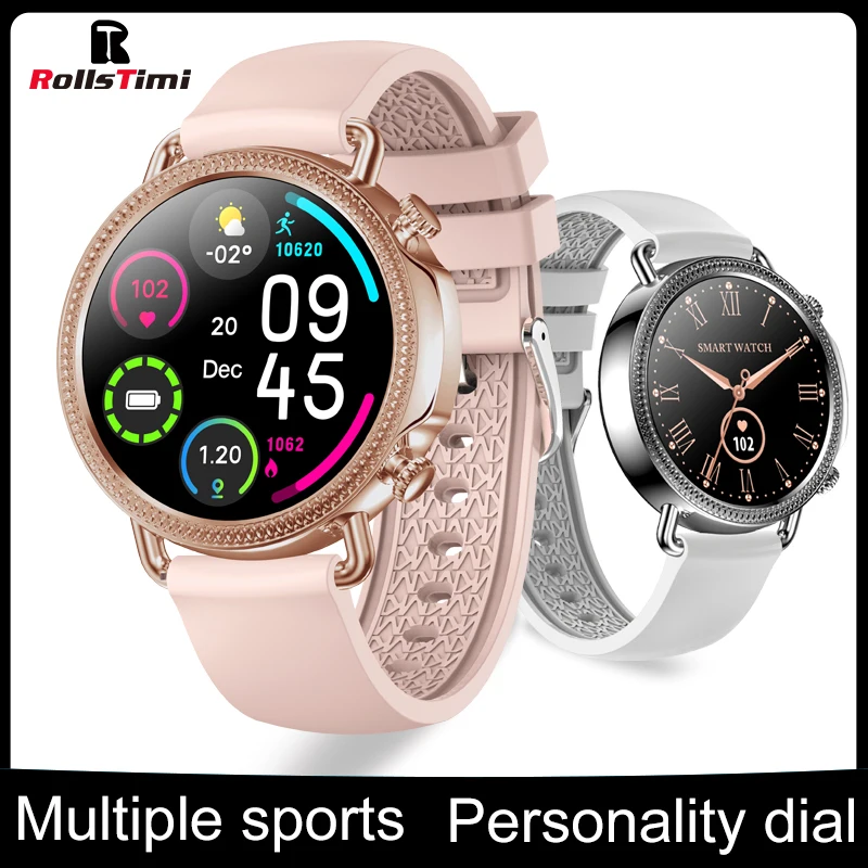 

Rollstimi Smart Watch Full Touch Men IP67 Waterproof Bracelet Heart Rate Monitor Sleep Monitoring Fashion Smartwatch Ladies