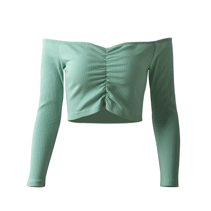Summer New Women's Long-sleeved One-shoulder Sexy Slim Cropped Short Top Fresh And Cute T-shirt
Summer New Women's Long-sleeved One-shoulder Sexy Slim Cropped Short Top Fresh And Cute T-shirt