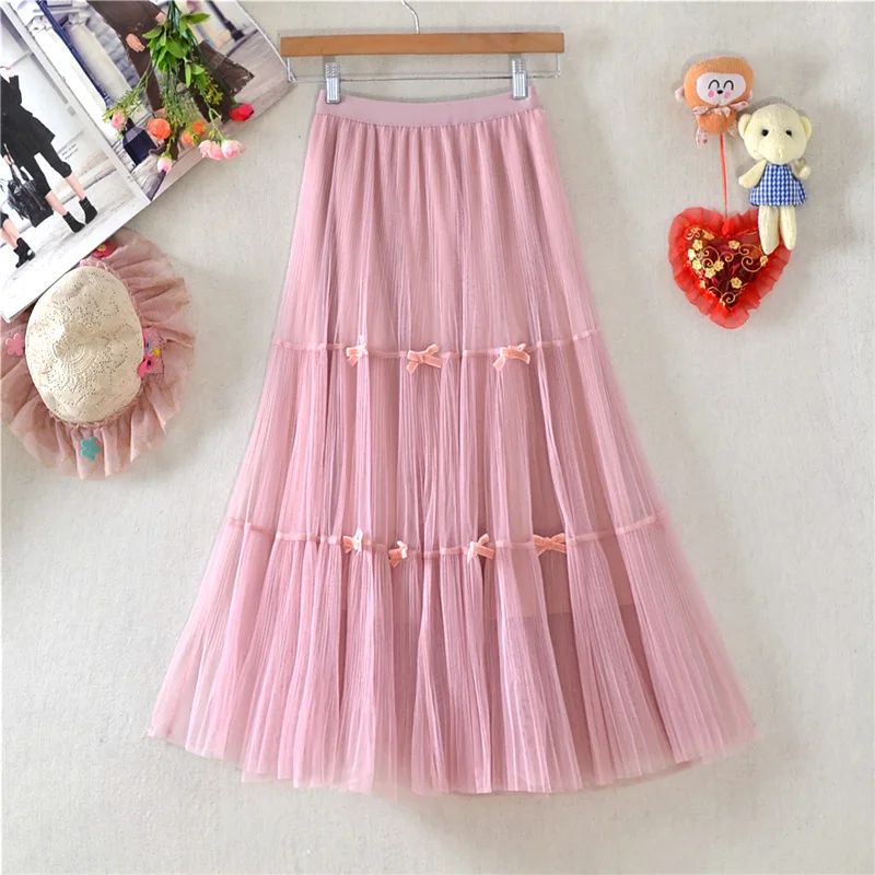 Women Summer Elegant Midi Tulle Skirts 2021 Korean Style Girls Spring Streetwear High Waist Casual Multilevel Skirt DS244
Women Summer Elegant Midi Tulle Skirts 2021 Korean Style Girls Spring Streetwear High Waist Casual Multilevel Skirt DS244