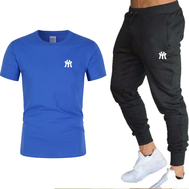 Summer Men's Suit Cotton T-shirt + Black Casual Pants Solid Color Printing Sports Casual Fashion Suit M-XXL
Summer Men's Suit Cotton T-shirt + Black Casual Pants Solid Color Printing Sports Casual Fashion Suit M-XXL