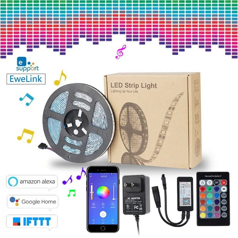 EWeLink умный дом rgb лента светодиодный свет автоматизации водонепроницаемый 5 м WiFi