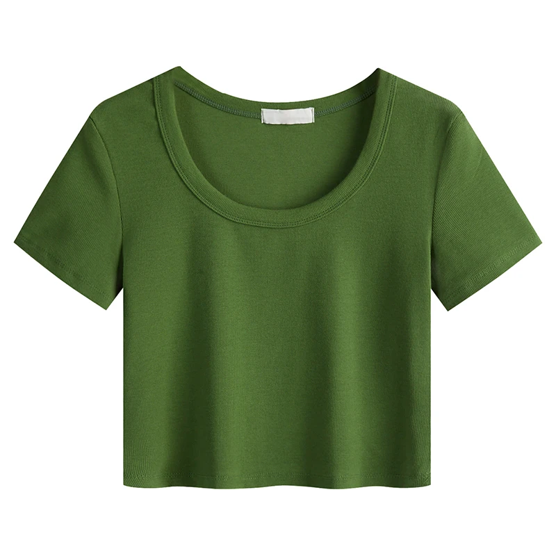 U-neck T-shirt Basic Tops Women Clothes Summer Cropped Tees Short-sleeved Pullover Camis Lady Slim Tanks-Tops T Shirts Harajuku
U-neck T-shirt Basic Tops Women Clothes Summer Cropped Tees Short-sleeved Pullover Camis Lady Slim Tanks-Tops T Shirts Harajuku