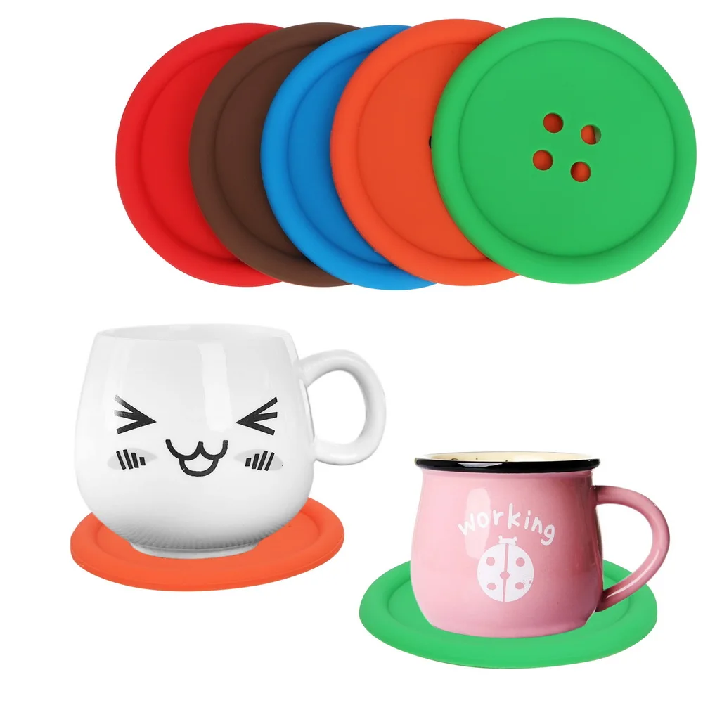 Coaster Heat Resistant Buttons Cup Pad Gadgets Kitchen Tool 5Pcs/Set Placemats Silicone
Coaster Heat Resistant Buttons Cup Pad Gadgets Kitchen Tool 5Pcs/Set Placemats Silicone