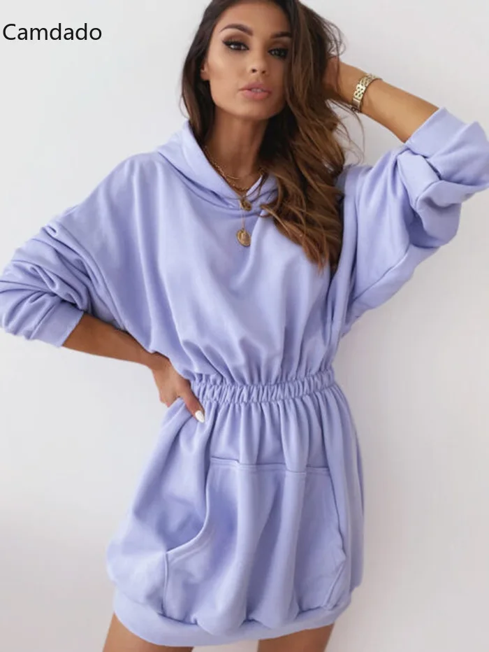 Winter Women plush hooded sweater Casual Corset long sleeve mini dress top College style Solid color Hoodies 2021
Winter Women plush hooded sweater Casual Corset long sleeve mini dress top College style Solid color Hoodies 2021