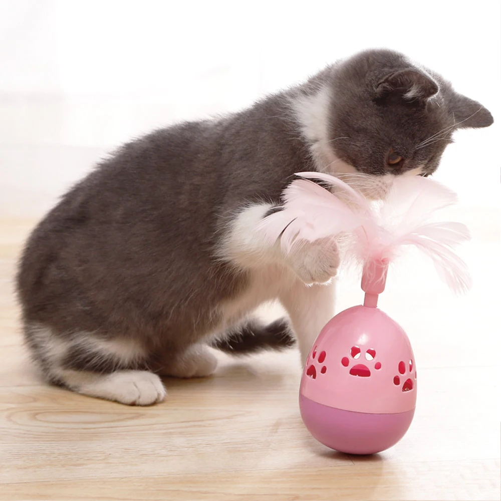 Cat Toys Feather Toys Tumbler Balls Sounding Bell Feather Bait Plastic Cat Teaser Ball
Cat Toys Feather Toys Tumbler Balls Sounding Bell Feather Bait Plastic Cat Teaser Ball