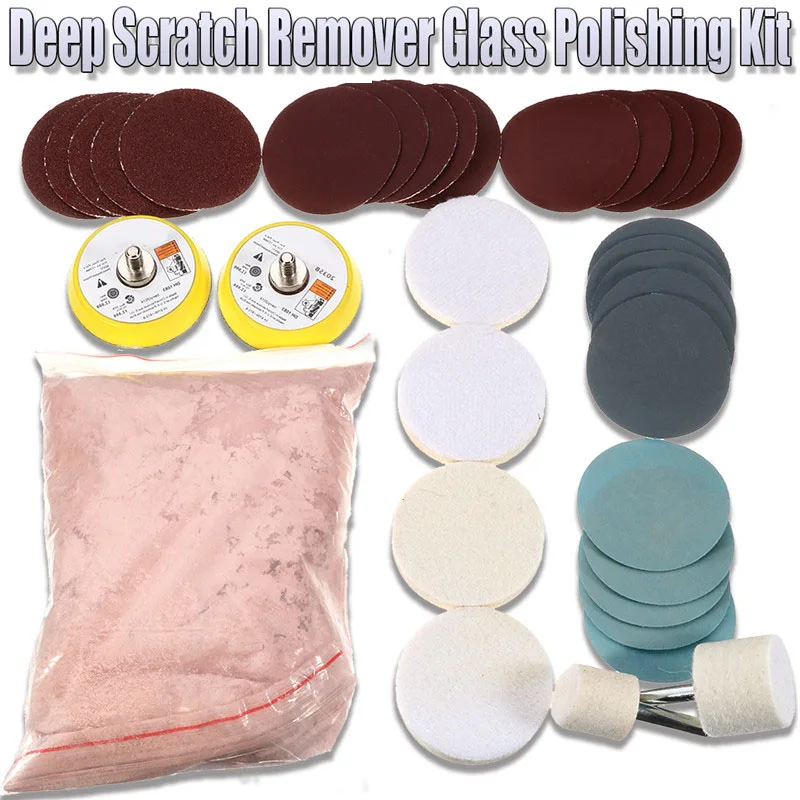 34Pcs Car Glass Polishing 8 OZ Cerium Oxide And Pads Deep Scratch Remover For Repair Window Wash Maintenance Accessories
34Pcs Car Glass Polishing 8 OZ Cerium Oxide And Pads Deep Scratch Remover For Repair Window Wash Maintenance Accessories