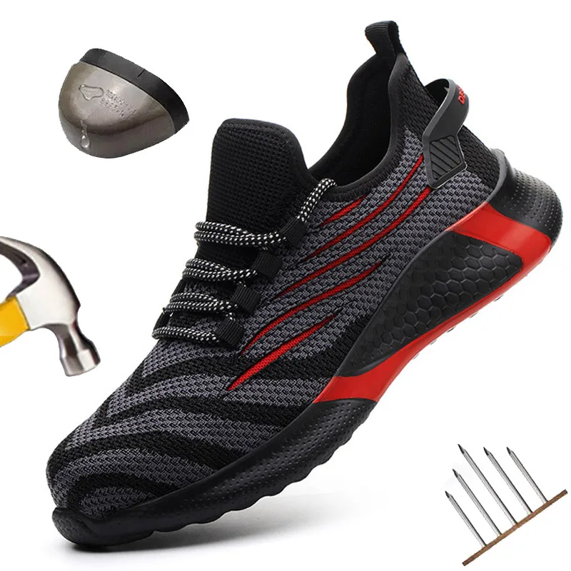 Steel-toed men's work safety shoes, men's lightweight protective safety boots, insulated and puncture-resistant sports shoes
Steel-toed men's work safety shoes, men's lightweight protective safety boots, insulated and puncture-resistant sports shoes