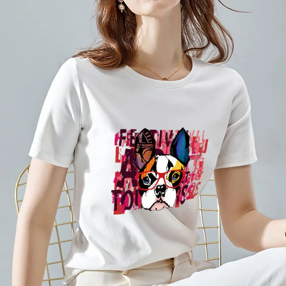 T-shirt Women's Casual Street Fashion Trend Commuting Cute Cool Dog Pattern Printing O-neck Ladies Comfortable Soft White Shirt
T-shirt Women's Casual Street Fashion Trend Commuting Cute Cool Dog Pattern Printing O-neck Ladies Comfortable Soft White Shirt