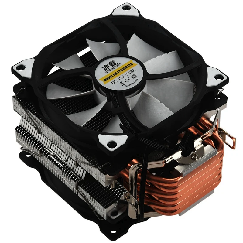 SNOWMAN M-T6 4PIN CPU Cooler Master 6 Heatpipe Double Fans 12cm Cooling Fan LGA775 1151 115X 1366 Support AMD
SNOWMAN M-T6 4PIN CPU Cooler Master 6 Heatpipe Double Fans 12cm Cooling Fan LGA775 1151 115X 1366 Support AMD