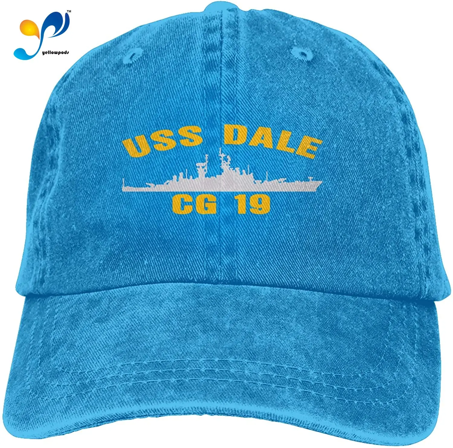

USS Dale Cg 19 Sandwich Cap Denim Hats Baseball Cap Adult Cowboy Hat
