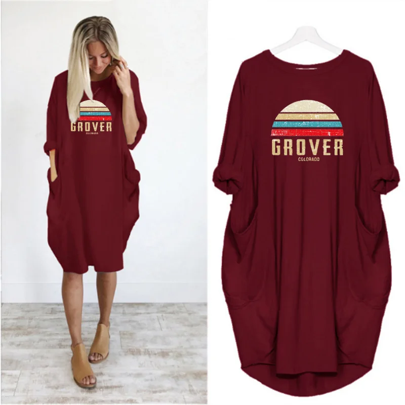 Autumn Vintage Print Women Plus Size Dresses Loose Long Sleeve Pocket Casual Beach Party Knee Length Dress Femme Vestidos
Autumn Vintage Print Women Plus Size Dresses Loose Long Sleeve Pocket Casual Beach Party Knee Length Dress Femme Vestidos
