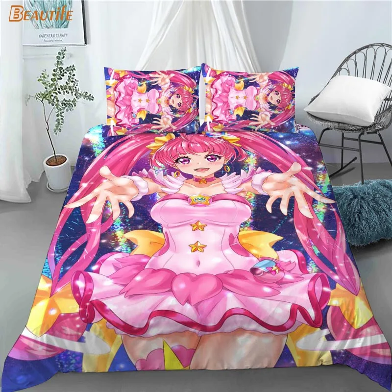 Custom Cure Star Hoshina Hikaru 3 Pcs Duvet Cover Set Fashion Bedding Sets Comforter Duvet Cover Pillowcase Home Textiles 1202
Custom Cure Star Hoshina Hikaru 3 Pcs Duvet Cover Set Fashion Bedding Sets Comforter Duvet Cover Pillowcase Home Textiles 1202