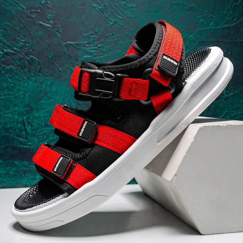 Summer 2021 New Platform Men Sandals Beach Shoes PU Soft Sneakers Man Shoes Comfortable Light Casual Slippers Black White
Summer 2021 New Platform Men Sandals Beach Shoes PU Soft Sneakers Man Shoes Comfortable Light Casual Slippers Black White