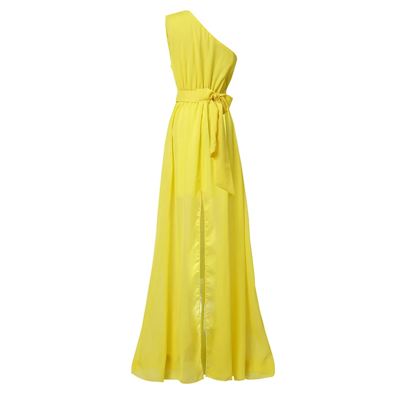 Women's Party Holiday Chiffon Beach Floor Dress Bow Knot One-shoulder Fashion Female Dresses 2020 New Sexy Big Swing Vestidos
Women's Party Holiday Chiffon Beach Floor Dress Bow Knot One-shoulder Fashion Female Dresses 2020 New Sexy Big Swing Vestidos