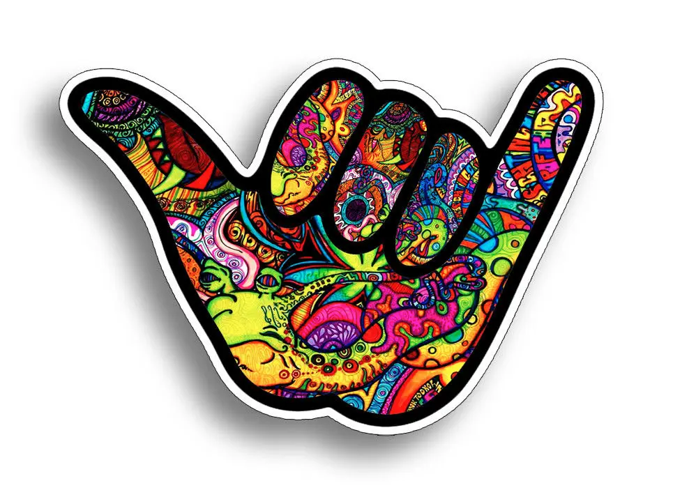Shaka Hang Loose Graffiti Sticker Tattoo Car Window Bumper Cup JDM Vinyl Decal 5 tall x 3.5 wide
Shaka Hang Loose Graffiti Sticker Tattoo Car Window Bumper Cup JDM Vinyl Decal 5 tall x 3.5 wide