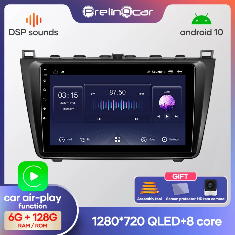 Автомагнитола Prelingcar 2 Din Android 10 0 без DVD мультимедийный видеоплеер GPS-навигация для