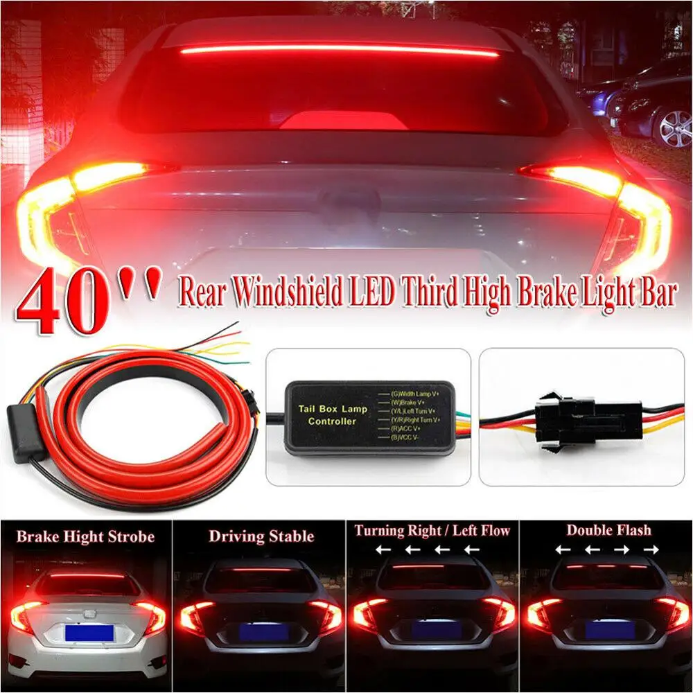 SUHU 40'' Car 2835 12V Centre High Mount Third Stop Brake Light Bar Signal Lamp Universal LED Strip Brake Light Car Accessories
SUHU 40'' Car 2835 12V Centre High Mount Third Stop Brake Light Bar Signal Lamp Universal LED Strip Brake Light Car Accessories