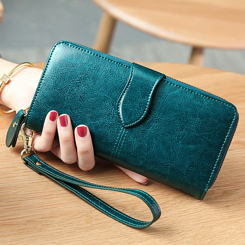 Women Wallet Genuine Leather Women Wallets Long Retro Oil Wax Leather Wristlet Clutch Ladies Phone Coin Purse Card Holder Wallet
Women Wallet Genuine Leather Women Wallets Long Retro Oil Wax Leather Wristlet Clutch Ladies Phone Coin Purse Card Holder Wallet