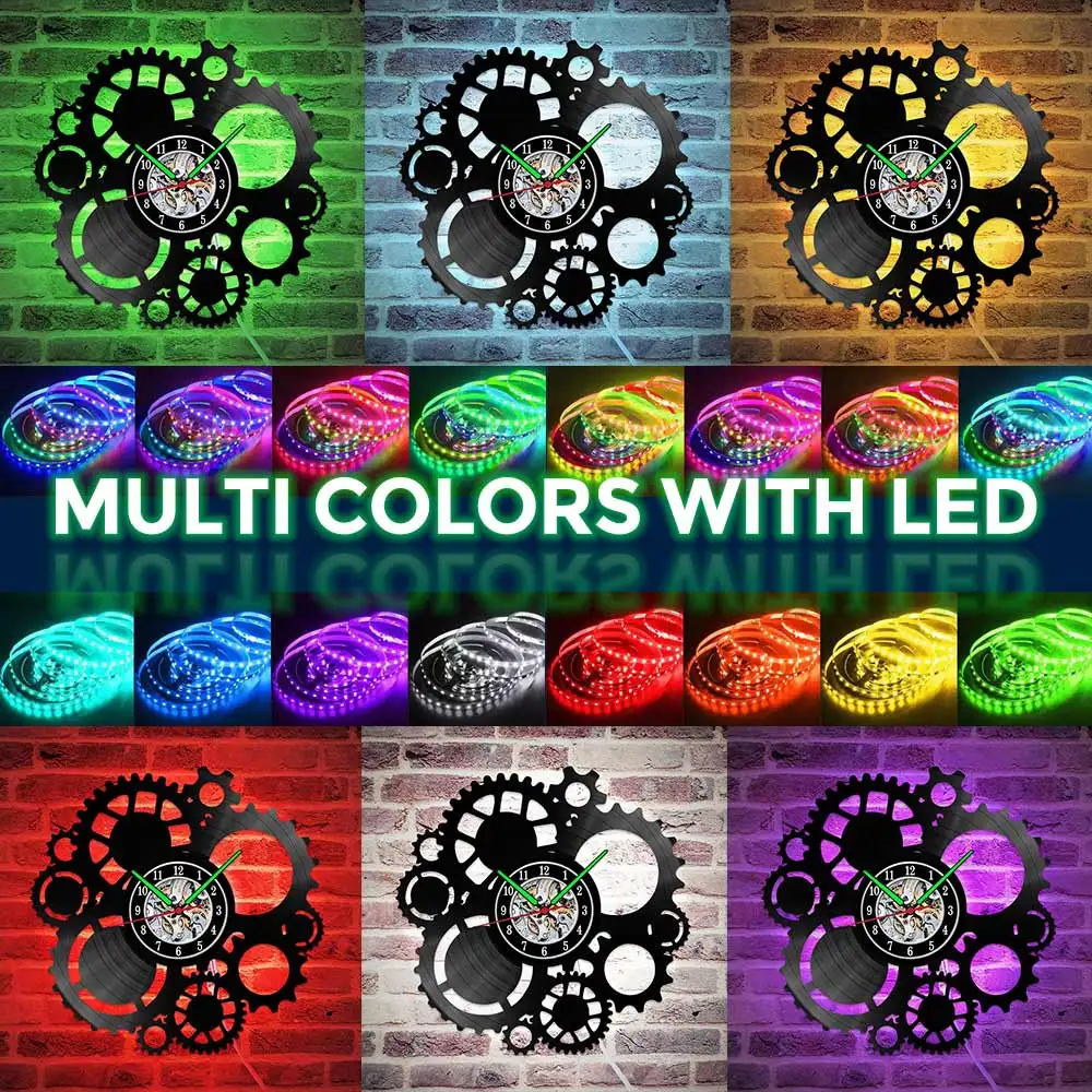 MCDFL Gear Wheel Vinyl Record Clock For Home Gear Wall Clock Luminous Nightlight Lamp Wall Watch Living Room Decorations 12 Inch
MCDFL Gear Wheel Vinyl Record Clock For Home Gear Wall Clock Luminous Nightlight Lamp Wall Watch Living Room Decorations 12 Inch