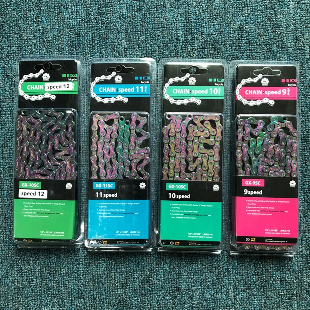 9 10 11 12 Speed Bicycle Chains 116 Knots Colorful Electroplating Mountain Road Bike Chain Parts Cycling Bike Accessories
9 10 11 12 Speed Bicycle Chains 116 Knots Colorful Electroplating Mountain Road Bike Chain Parts Cycling Bike Accessories