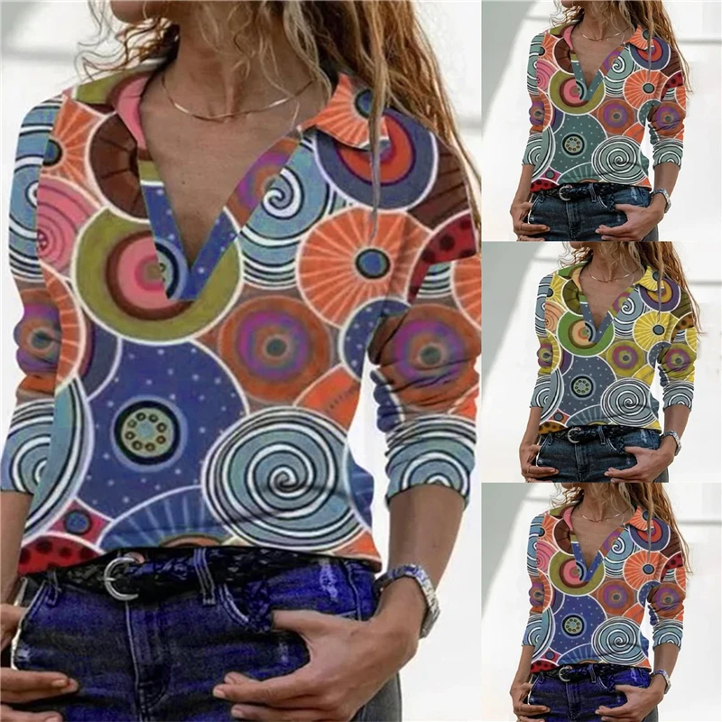 Women Vintage Geometric Print Blouse Shirt Spring Autumn Casual Long Sleeve Pullover Tops Ladies 3XL Elegant V Neck Loose Blusa
Women Vintage Geometric Print Blouse Shirt Spring Autumn Casual Long Sleeve Pullover Tops Ladies 3XL Elegant V Neck Loose Blusa